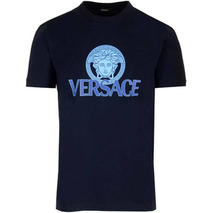 Versace/范思哲男士奢华美杜莎丝光棉短袖T恤 1014226 1A10088