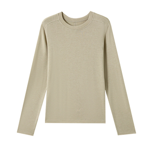 羊毛蚕丝女生秋衣青少年保暖内衣天丝德绒学生打底衣棉毛衫上衣冬