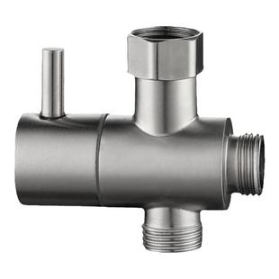 304不锈钢4分内丝活接一进二出分水器花洒一分二马桶一芯双控角阀