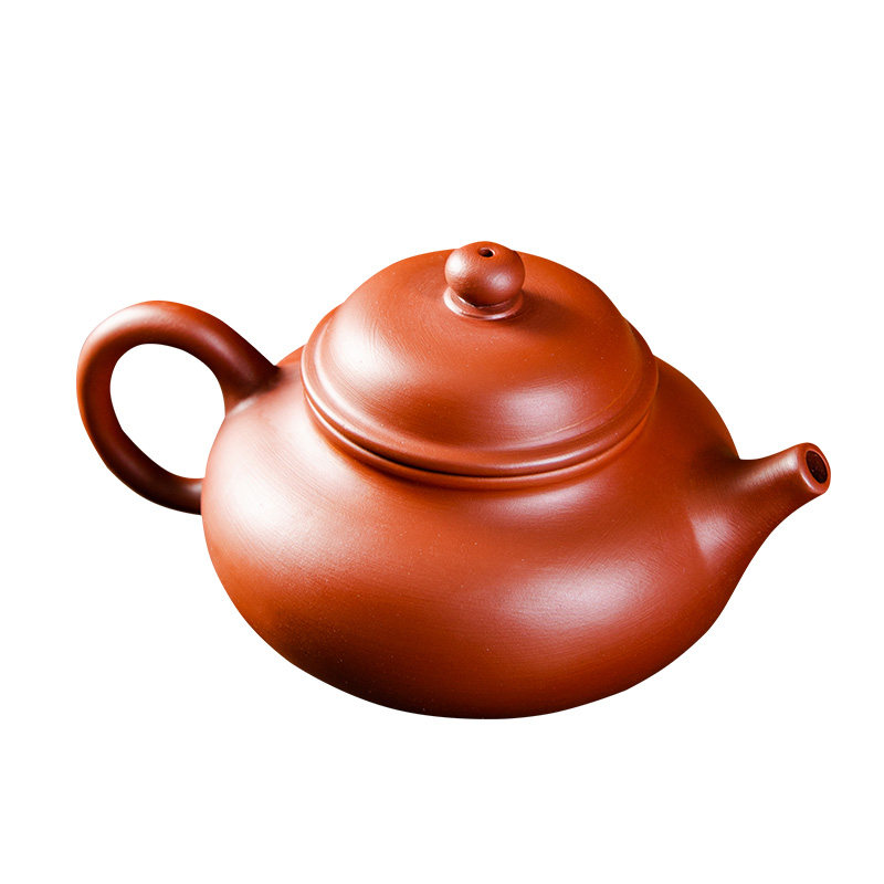 潮州朱泥紫砂半手工小容量茶壶