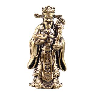 黄铜做做旧元宝如意财神小摆件家居茶宠桌面纯铜手把件工艺品批发