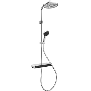 汉斯格雅小欧淋控沛适飞大顶喷置物台恒温淋浴花洒套装带浴缸出水