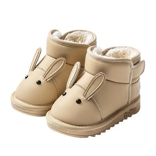 宝宝雪地靴男童加绒靴子保暖儿童大棉鞋子小童棉靴防水女童棉鞋冬