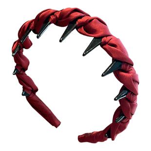 红色发箍女款2025新款高颅顶洗脸专用带齿头箍秋冬发带压发卡头饰