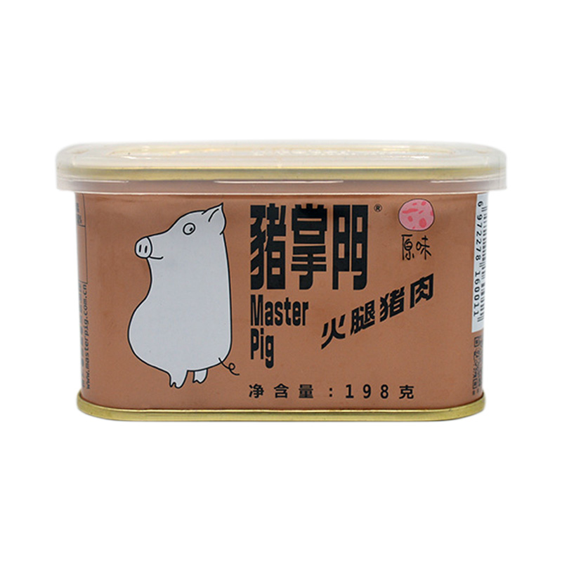 蚌埠特产猪掌门火腿猪肉午餐肉罐头198g零食即食速食早餐泡面火锅