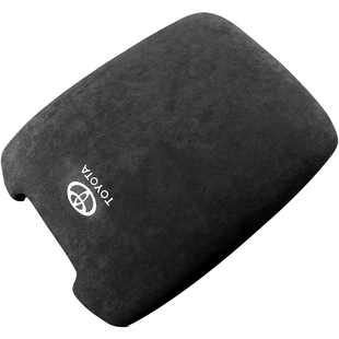 普拉多霸道内饰改装中央扶手箱垫套盖翻毛皮装饰贴车内储物盒配件