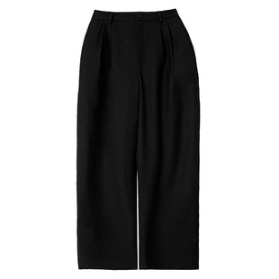 陈小满原创设计粗纺全羊毛气质通勤百搭阔腿裤女高级感2025秋新款