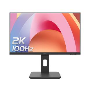 AOC显示器23.8英寸2K高清100hz电脑低蓝光办公外接竖屏幕Q24P10C