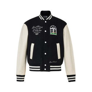GOODBRAND秋冬加厚庄园物语烫钻刺绣拼接棒球服夹克外套男女同款