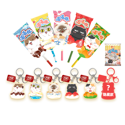 历史喵可爱猫头造型棒棒糖