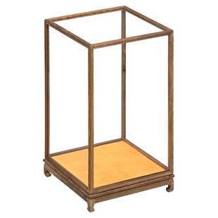 实木摆件佛像宝笼玻璃罩子古玩展示盒红木防尘透明展示罩佛龛定制