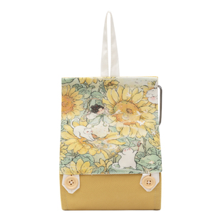 彩衣堂国风可爱卷纸收纳盒纸巾架家用厕所卫生间卧室挂式餐巾便携