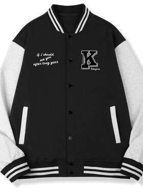 胸花纯棉同款潮牌学院风棒球服