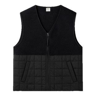 outdoor products2025秋冬新款抓绒背心男马甲拼接时尚户外摇粒绒