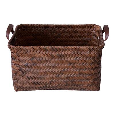 田园风高级收纳筐PU把手