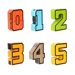 加大号的数字玩具机器人儿童变形小男孩2024合体机甲金刚数学战队