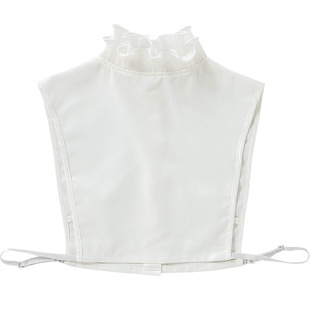 衬衫假领子女冬季百搭纯棉褶皱立领假领半高领卫衣毛衣打底装饰领