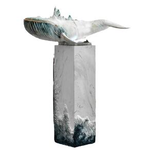 喷泉流水摆件落地办公室新中式