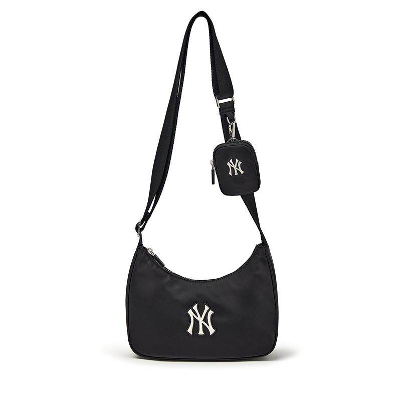 MLB官方男女同款情侣时尚大LOGO可调节斜挎包附零钱包春夏CRB04