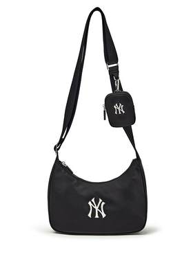 MLB官方男女同款情侣时尚大LOGO可调节斜挎包附零钱包春夏CRB04