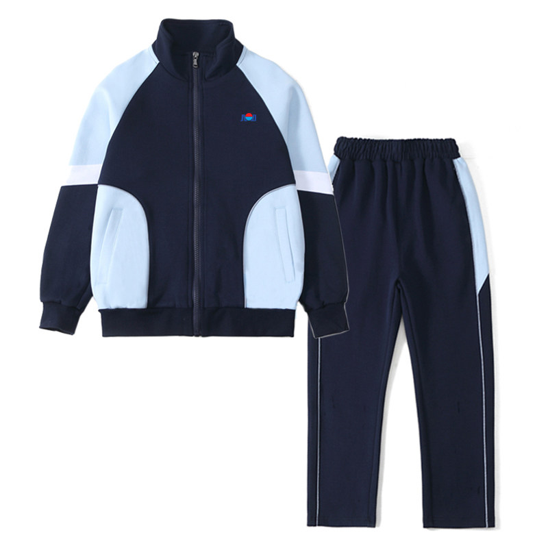 珠海市金湾区小学生加绒校服冬季棉马甲保暖加棉冰瓷棉银狐绒面料
