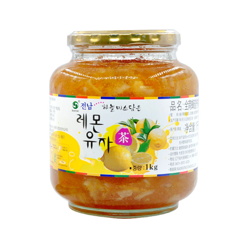韩国原装蜂蜜柚子茶柠檬百香果蜂蜜茶蜜桃乌龙茶酱冲水喝的饮品