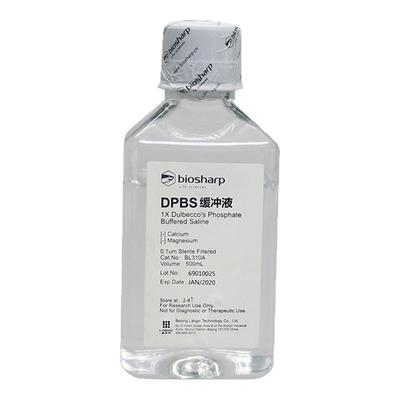 白鲨biosharp BL310A 1×D-PBS缓冲液 不含钙镁酚红 PH值7.2-7.4
