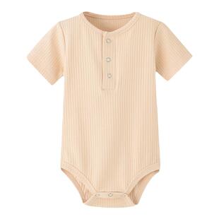 新生儿衣服秋冬宝贝爬服包屁衣宝宝哈衣罗纹爬爬服婴幼儿连体衣服