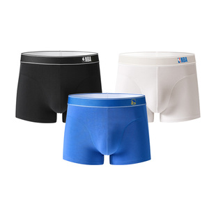 NBA男孩内裤男士纯棉四角裤男生大码抑菌透气青少年平角短裤头新