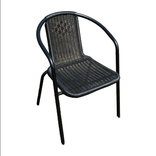 户外休闲椅室内室外餐椅仿藤椅靠背椅庭院凳子椅子花园餐厅藤编椅