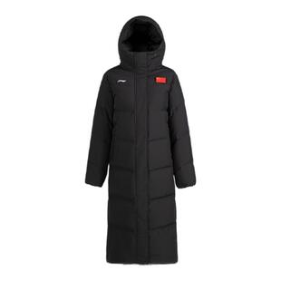 李宁羽绒服女款高蓬鸭绒轻盈锁暖2026春冬款防风防泼保暖连帽外套