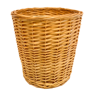 藤编垃圾桶民宿特色纸篓高颜值酒店卧室无盖中古ins原木风大容量