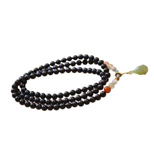 文玩小叶紫檀手串女士108颗6mm木质佛珠手链送礼物红木制念珠饰品