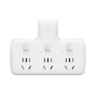 公牛品字型墙壁面插座多用功能面板多孔家用拓展不带线无线转换器