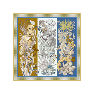 宝石蝶25秋桑蚕丝披肩拂花容女生日新年礼物真丝丝巾围巾送礼盒