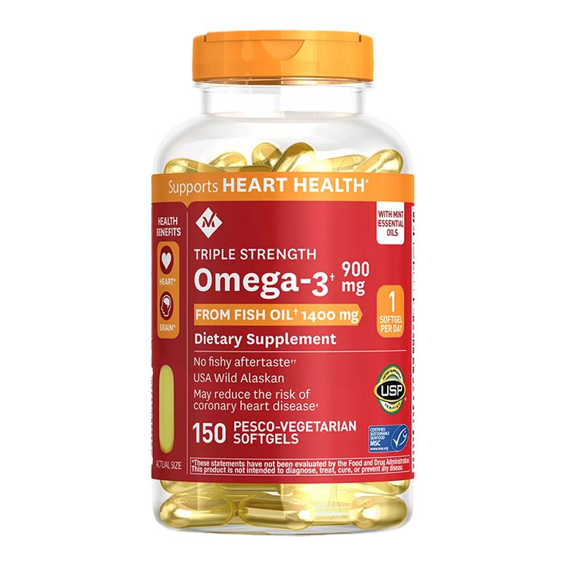 现货Member's Mark山姆三倍功效野生阿拉斯加深海鱼油150粒omega3