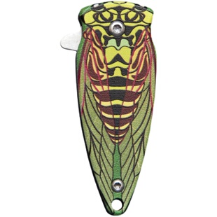 便携迷你钥匙扣小刀户外折叠刀随身刀具全钢创意蝉图形开快递刀子