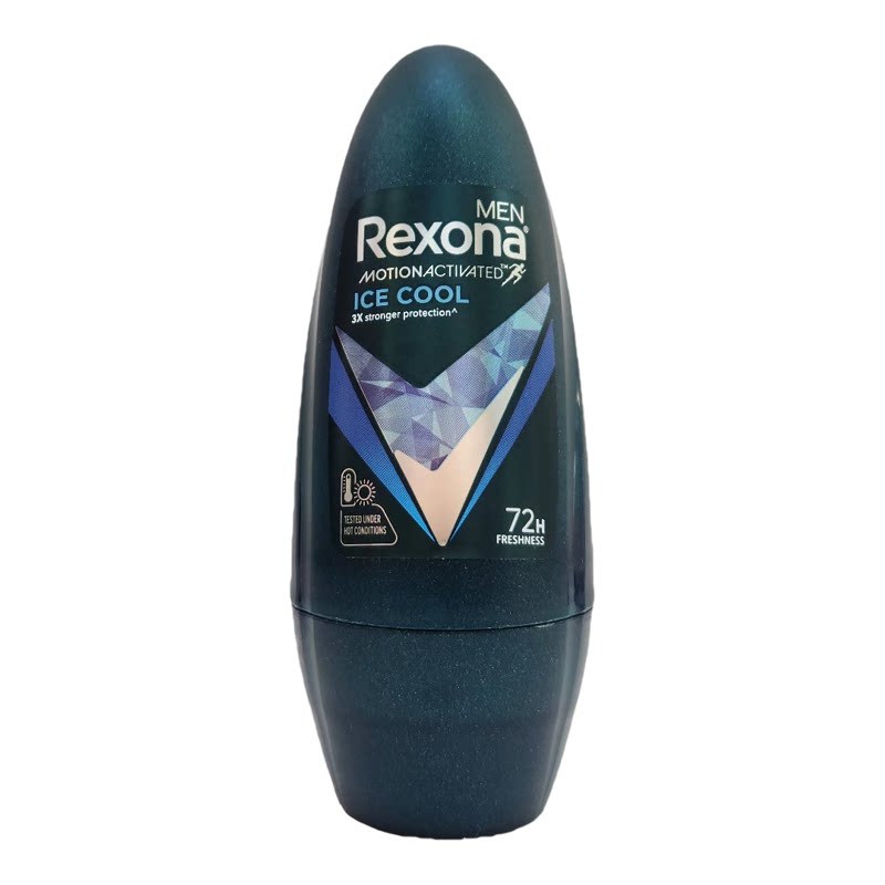 Rexona冰爽男士止汗爽身香体露45ml香体走珠露除汗露滚珠持久夏季