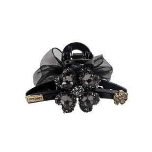 铂思亚2026新款抓夹女法式四叶草半扎小号蝴蝶结AB发夹高级感发饰