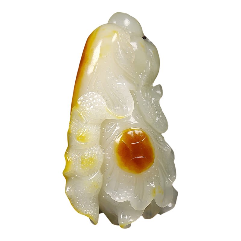 和田玉白菜油润把件招财纳福