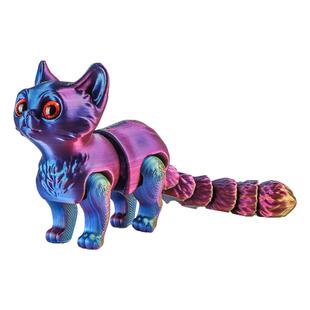 2025新款3d打印可爱猫咪呆萌仿真小动物模型摆件可站趴玩具儿童