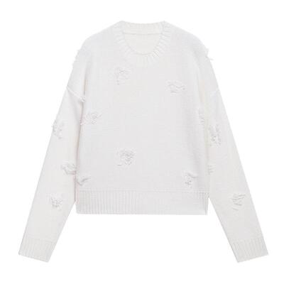 BLUE ERDOS羊毛羊绒短款落肩针织套衫B246A0023