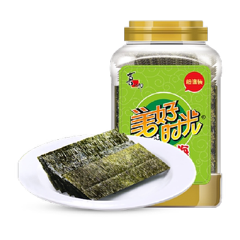 喜之郎美好时光经典原味海苔片独立包装罐装券后46.9元包邮