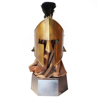 中世纪古希腊武器COS斯巴达勇士头盔可穿戴客厅摆件玄关装饰推荐