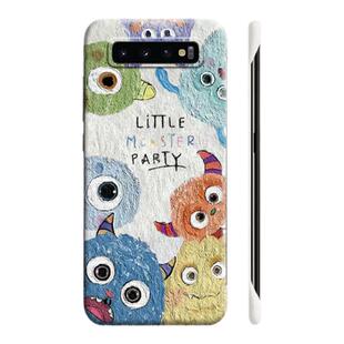 怪兽适用三星s10手机壳note10油画风s10+硬壳plus无边框note9磨砂s9超薄s9+散热Galaxy透气新款男5g女保护套