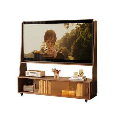实木电视柜可移动电视收纳支架