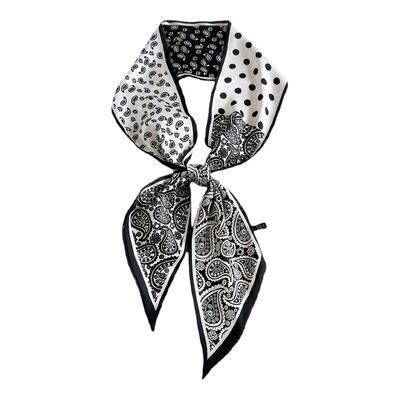 石原里美腰果小丝巾长条方巾女