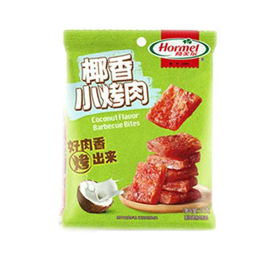【特价清仓】荷美尔小烤肉地道椰香川味肉脯即食30g效期至26.7月