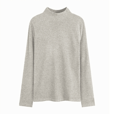 秋季新款德绒半高领气质长袖上衣