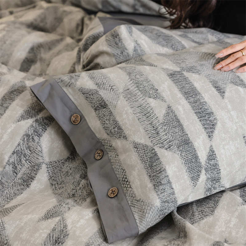 HJ2024新款高级感100S磨毛/四件套全棉纯棉被套床单秋冬轻奢床品